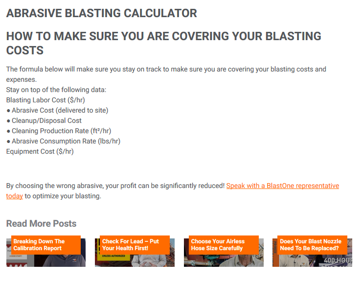 blasting abrasive calculations tips help efficiency cost