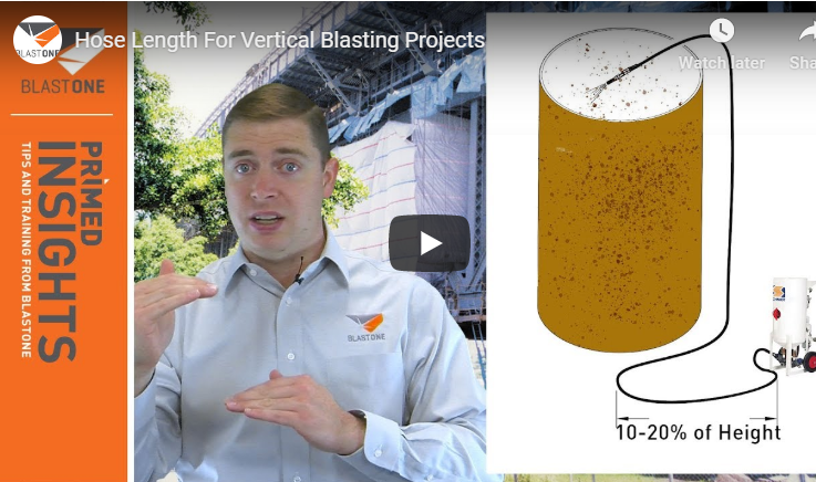 suggested hose length for vertical blasting projects tips help video