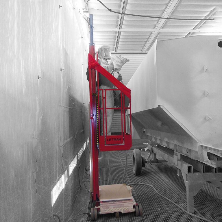 LPI Paint Lift Wall Mounted Personnel Lift » Blast Booths Spray Paint