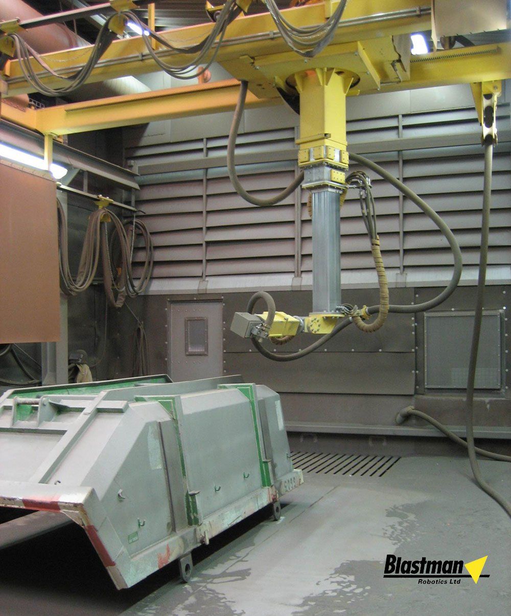 Automated Robotic Sandblasting Equipment Booths » Blast Booths Spray