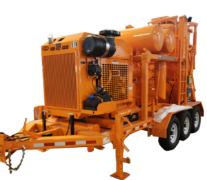 Vecloader 721 trailer mounted abrasive vacuum recovery system