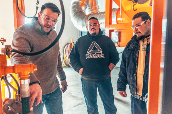 B5405_Arcosa Training In Blast Booth BPS Warehouse (9) BlastShield Training