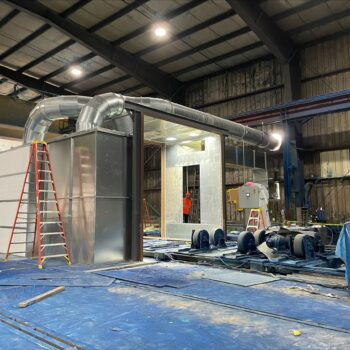 Installation of state-of-the-art paint booth at Northwest Pipe