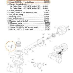 Clemco Metering Valve Socket Screw