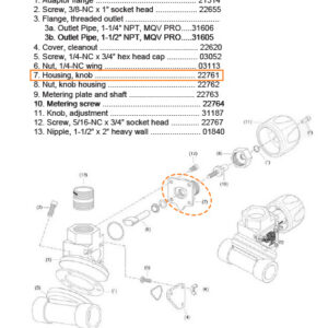 Clemco MQV Knob Housing