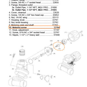Clemco MQV Replacement Metering Screw