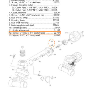 Clemco 22767 Replacement 5/16 x 1" screw