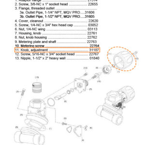 Clemco 31187 Replacement Metering Valve Knob