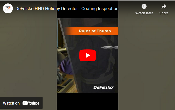 DeFelsko HHD Holiday Detector Coating Inspectionn video
