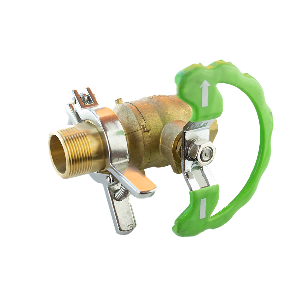 1-1/4" Spring Loaded Tri-Clover and Ball Valve