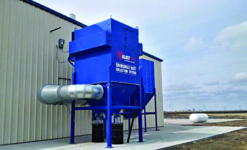 BlastOne Dust Collector on Steffes completed blast booth