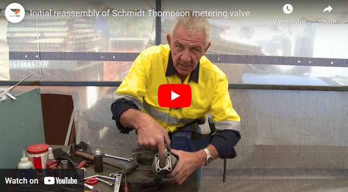 Initial reassembly of Schmidt Thompson metering valve