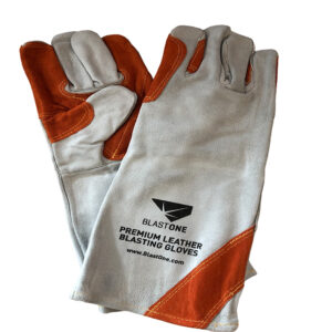 Premium Grey Leather Blasting Gloves (1 Pair)