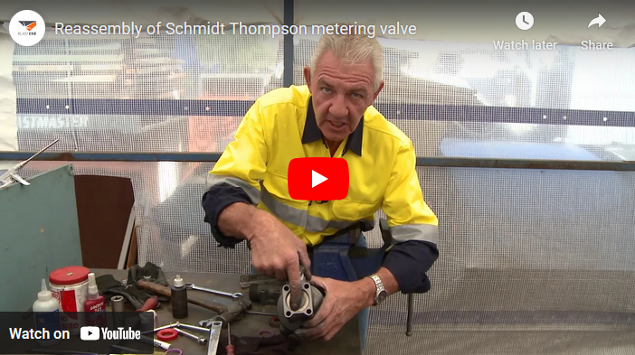Reassembly of Schmidt Thompson metering valve