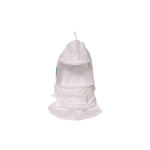Replacement Tychem 2000 Double Bib Spray Hood for Bullard CC20, hard hat versioin (not included),  clamp connection