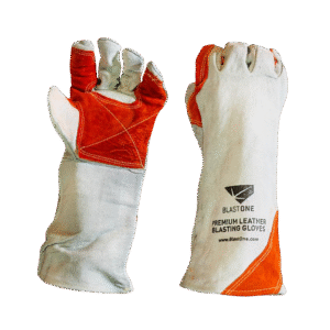 Leather blasting gloves