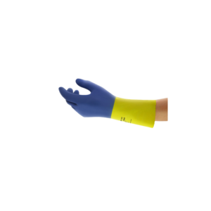 Neoprene / Rubber Chemical-Resistant Glove, Yellow / Blue