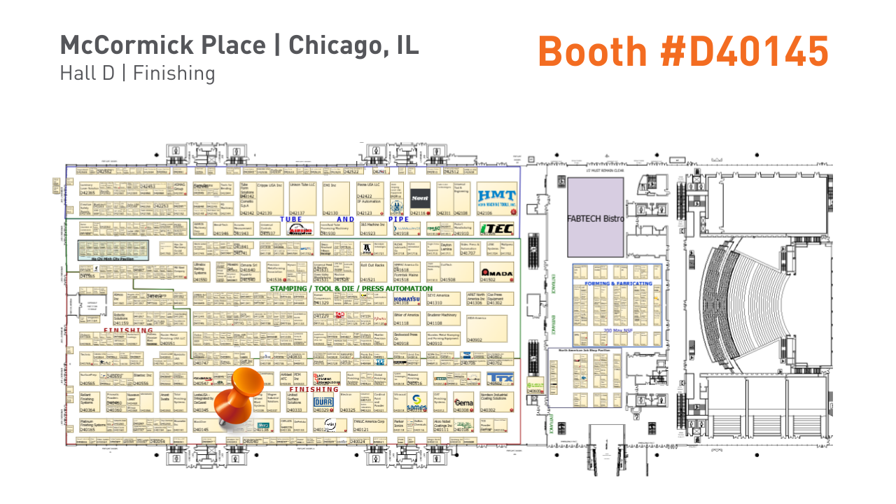 thank you (2) Map of FABTECH booth location